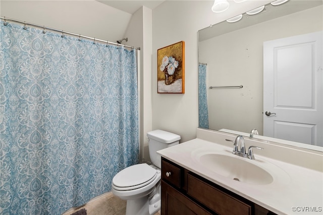 16507 Hannington Dr, Midlothian, VA 23112 - bathroom with vanity, tile patterned floors, and a shower with curtain