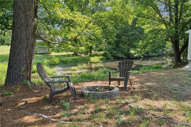 4619 Otterdale Rd, Moseley, VA 23120 - view of yard with a fire pit