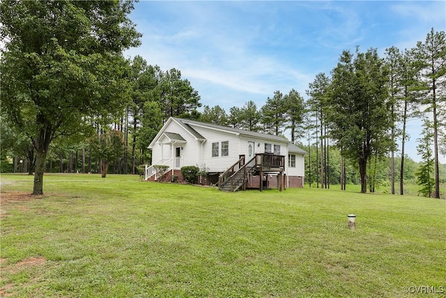 698 Quail Crossing Rd, Burkeville, VA 23922 - view of side of home with stairs and a lawn