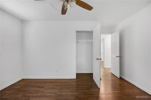 2924 Glenan Dr, Richmond, VA 23234 - unfurnished bedroom with a closet, dark wood-style floors, and ceiling fan