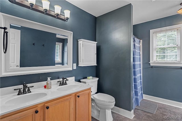 5019 Misty Spring Dr, Midlothian, VA 23112 - bathroom with double vanity and a shower with curtain