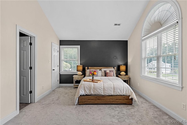 5019 Misty Spring Dr, Midlothian, VA 23112 - bedroom with light colored carpet and lofted ceiling