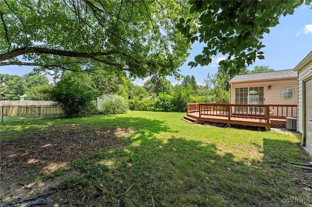 7470 Old Grove Gln, Mechanicsville, VA 23111 - view of yard with a wooden deck