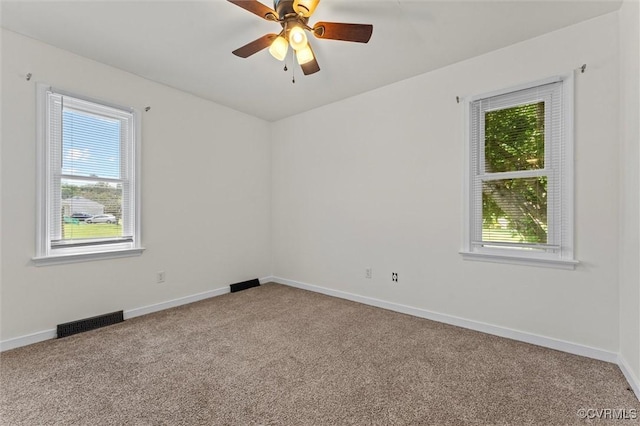 7470 Old Grove Gln, Mechanicsville, VA 23111 - carpeted empty room with baseboards and ceiling fan