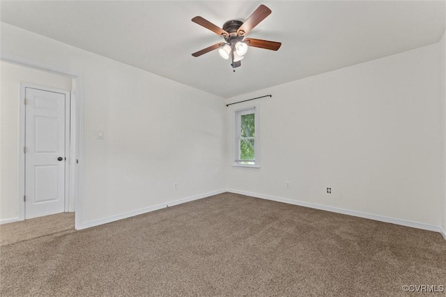 7470 Old Grove Gln, Mechanicsville, VA 23111 - carpeted spare room featuring a ceiling fan and baseboards