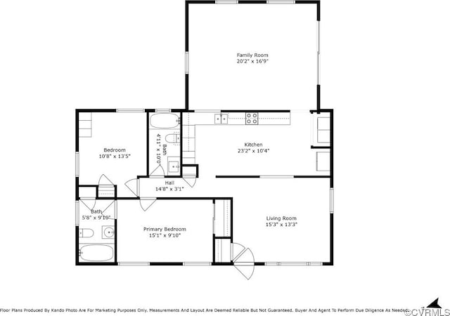 1007 Bolton Rd, Richmond, VA 23225 - view of floor plan / room layout