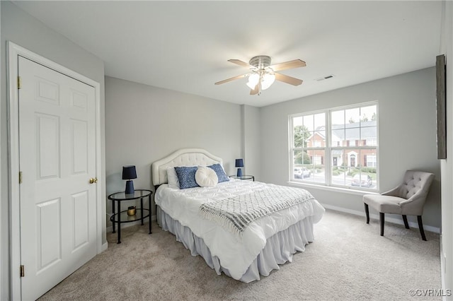 11405 Friars Walk Ct, Glen Allen, VA 23059 - bedroom with light colored carpet and ceiling fan