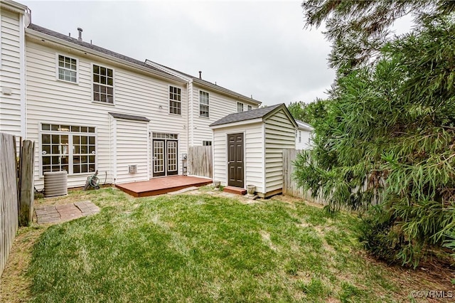 11405 Friars Walk Ct, Glen Allen, VA 23059 - rear view of house with a storage shed and a deck