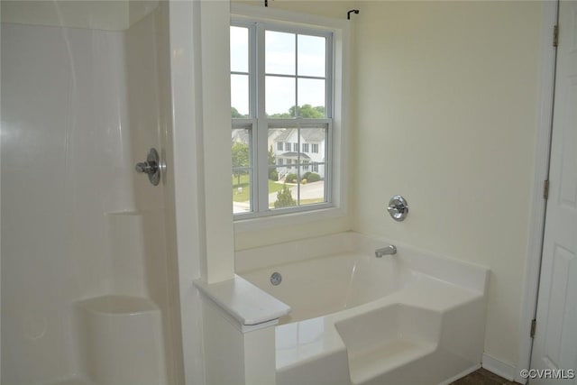 2949 Lookout Ln, Prince George, VA 23860 - full bathroom featuring a garden tub and a shower