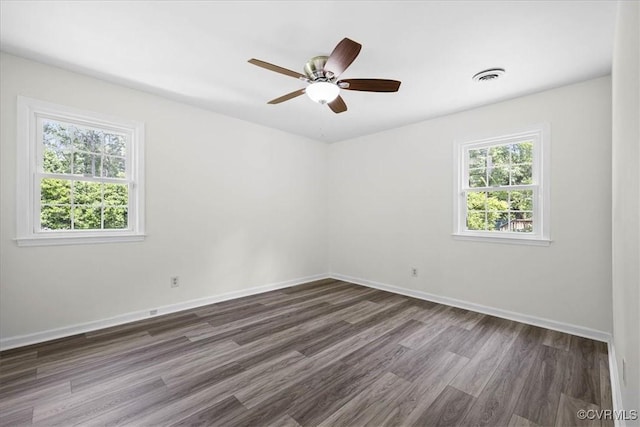 1915 Bogese Dr, Petersburg, VA 23805 - empty room with dark wood-type flooring and ceiling fan