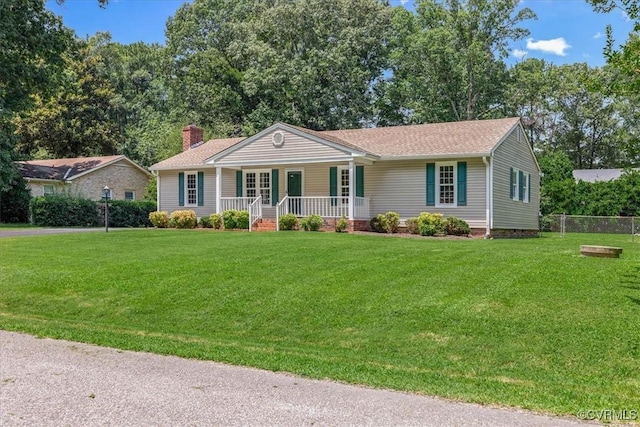 1915 Bogese Dr, Petersburg, VA 23805 - single story home with covered porch and a chimney