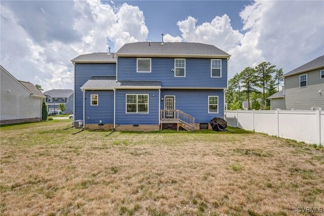 6989 Sir Galahad Rd, Henrico, VA 23231 - back of property featuring crawl space