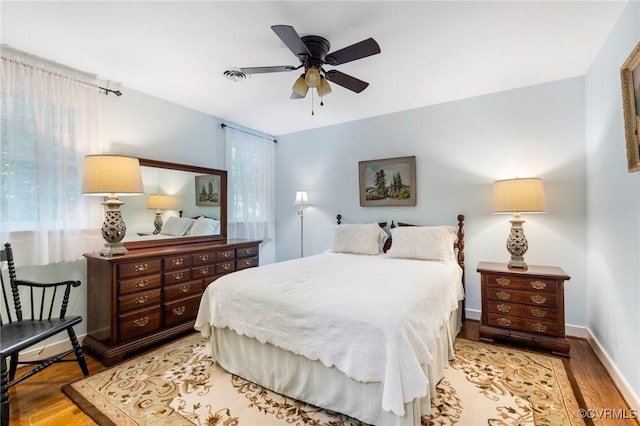 4018 Timber Ridge Rd, Chesterfield, VA 23112 - bedroom with wood finished floors and ceiling fan