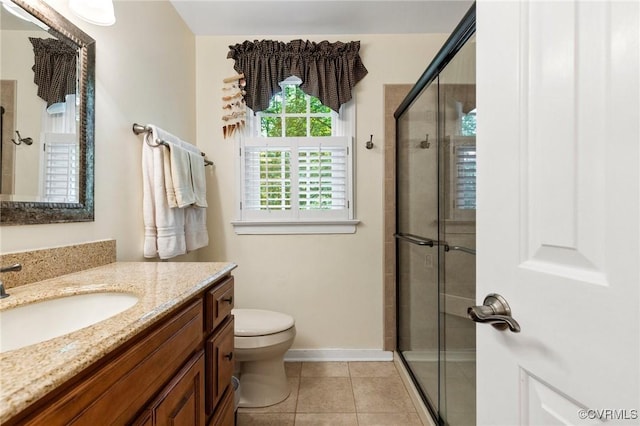 4018 Timber Ridge Rd, Chesterfield, VA 23112 - full bathroom featuring vanity, a stall shower, and tile patterned floors