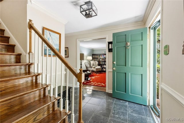4018 Timber Ridge Rd, Chesterfield, VA 23112 - entrance foyer with stairs and crown molding