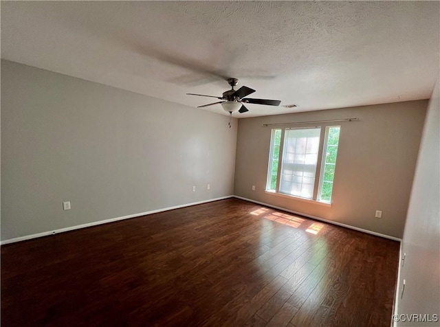 3218 Matilda Cv Unit 108, Richmond, VA 23294 - spare room with a ceiling fan, dark wood-style floors, and a textured ceiling