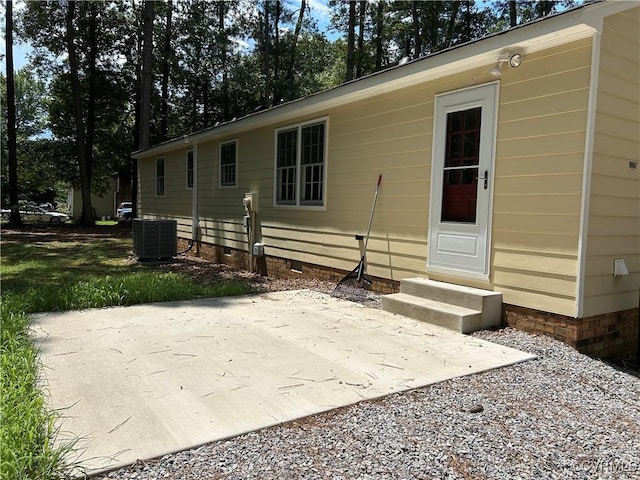15609 Rowlett Rd, Chesterfield, VA 23838 - back of house featuring entry steps, a patio area, and crawl space