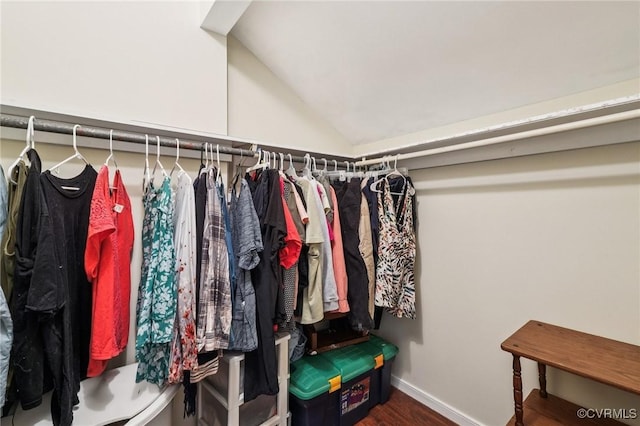 12302 Sir James Ct, Henrico, VA 23233 - spacious closet with vaulted ceiling and wood finished floors