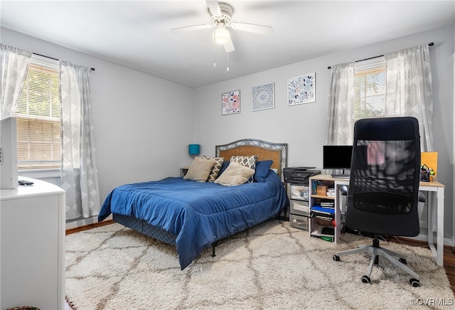 8314 Erma Ln, Richmond, VA 23229 - bedroom featuring wood finished floors and a ceiling fan