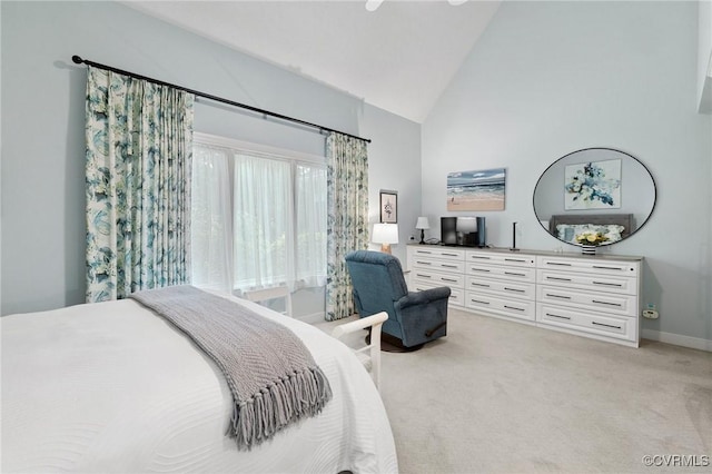 4723 Squaw Valley Ct, Glen Allen, VA 23060 - bedroom with high vaulted ceiling and light carpet