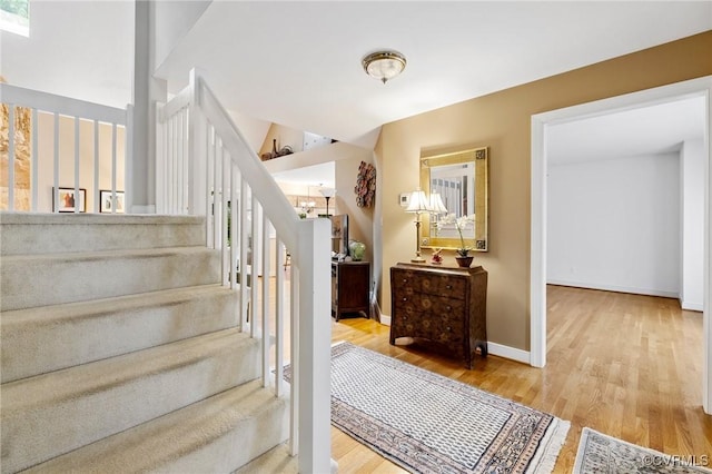 4723 Squaw Valley Ct, Glen Allen, VA 23060 - stairs featuring wood finished floors and baseboards