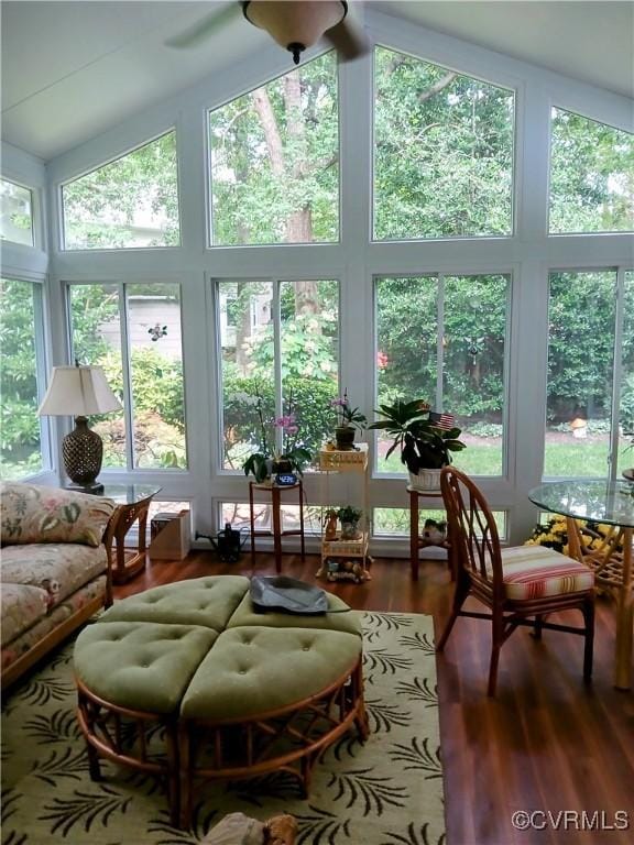 4723 Squaw Valley Ct, Glen Allen, VA 23060 - sunroom / solarium featuring vaulted ceiling and wood finished floors