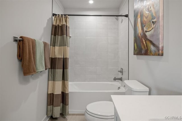 7653 Autumn Leaves Ln, New Kent, VA 23124 - full bathroom featuring vanity and shower / bath combo with shower curtain