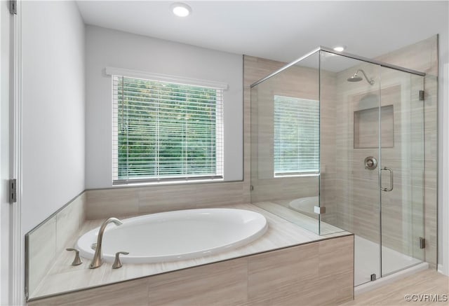 7095 Shining Armor Dr, Henrico, VA 23231 - full bathroom featuring a bath and a stall shower