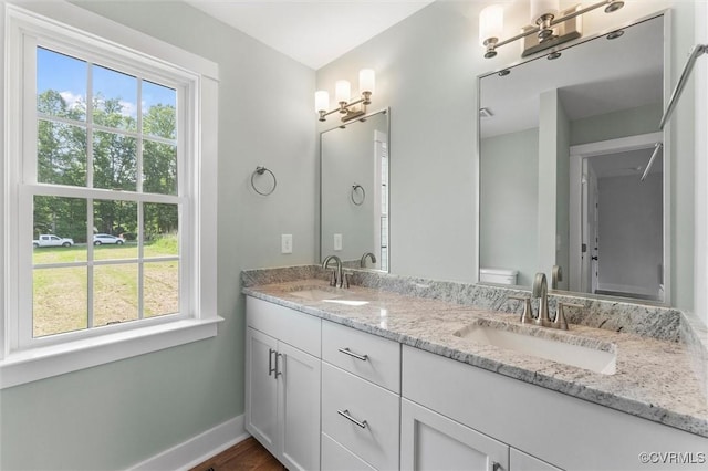 699 Trimmers Shop Rd, King William, VA 23181 - full bathroom featuring double vanity and baseboards