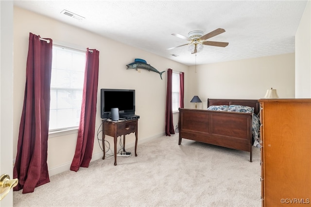 14313 Woodleigh Dr, Chester, VA 23831 - carpeted bedroom with baseboards and a ceiling fan