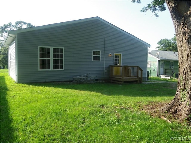 1120 Halifax St, Petersburg, VA 23803 - back of house with a yard and a deck
