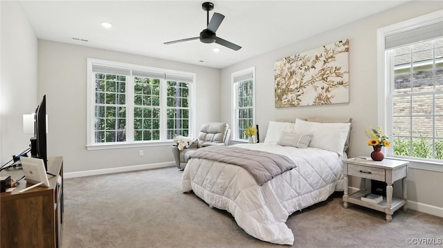5080 Brandon Pines Way, Providence Forge, VA 23140 - carpeted bedroom with a ceiling fan and recessed lighting