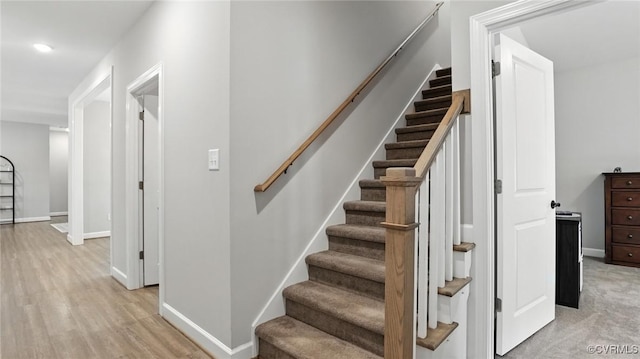 5080 Brandon Pines Way, Providence Forge, VA 23140 - staircase featuring baseboards and wood finished floors
