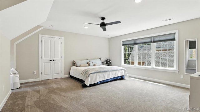 5080 Brandon Pines Way, Providence Forge, VA 23140 - carpeted bedroom featuring a ceiling fan, recessed lighting, and a closet