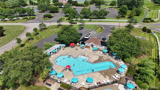 5080 Brandon Pines Way, Providence Forge, VA 23140 - drone / aerial view of a pool