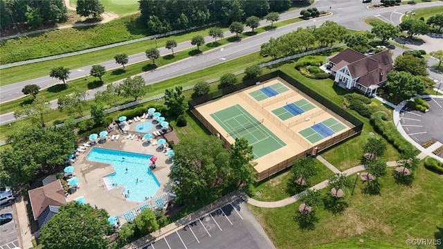 5080 Brandon Pines Way, Providence Forge, VA 23140 - aerial view of a pool