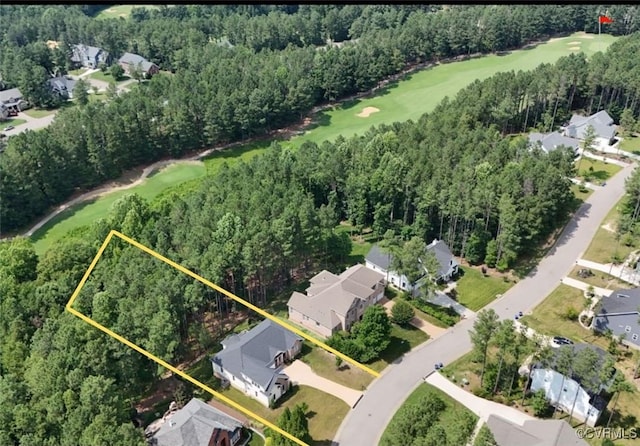 5080 Brandon Pines Way, Providence Forge, VA 23140 - aerial view of property's location with property parcel outlined and nearby suburban area