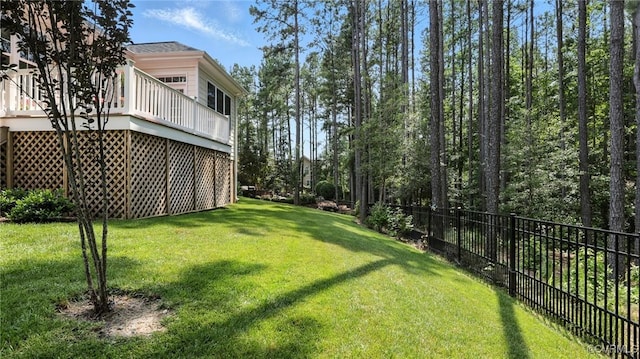 5080 Brandon Pines Way, Providence Forge, VA 23140 - view of yard featuring a wooden deck