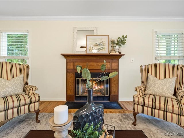 14107 Laurel Trail Pl, Midlothian, VA 23112 - sitting room with wood finished floors and crown molding