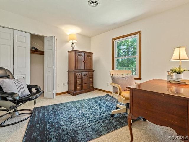 14107 Laurel Trail Pl, Midlothian, VA 23112 - home office featuring light carpet and baseboards