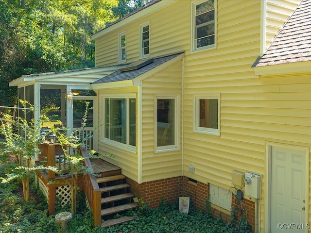 14107 Laurel Trail Pl, Midlothian, VA 23112 - rear view of property with roof with shingles and a deck