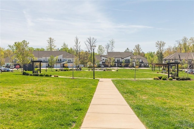 3900 Maze Runner Dr Unit 205, Chesterfield, VA 23112 - view of home's community featuring a residential view, a yard, and a pergola
