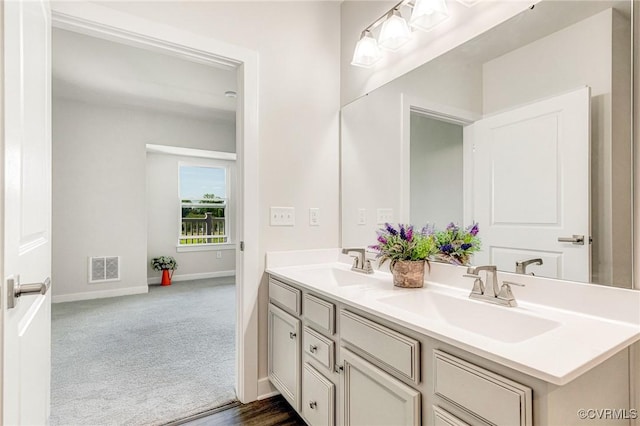 3900 Maze Runner Dr Unit 205, Chesterfield, VA 23112 - bathroom featuring double vanity and baseboards