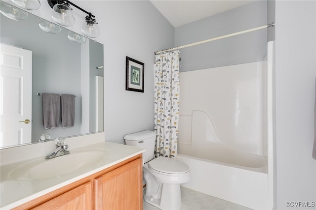 4017 Bayapple Dr, Henrico, VA 23294 - bathroom featuring vanity, shower / bath combo, and tile patterned floors