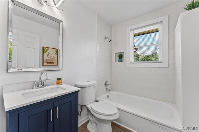 2000 Cleary Rd, Richmond, VA 23223 - bathroom with vanity, bathtub / shower combination, and wood finished floors