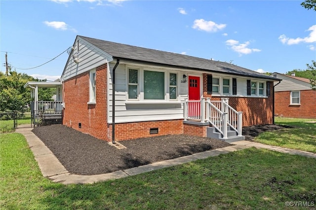 2000 Cleary Rd, Richmond, VA 23223 - view of front of house with crawl space, a gate, and brick siding