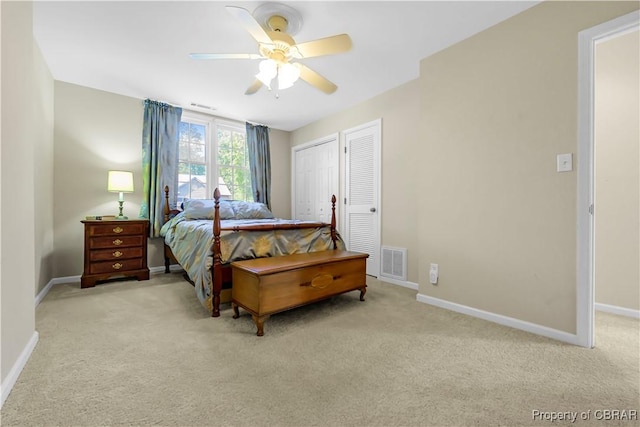 10 Heatherfield Ct Unit 10, Kilmarnock, VA 22482 - bedroom featuring carpet flooring and a ceiling fan