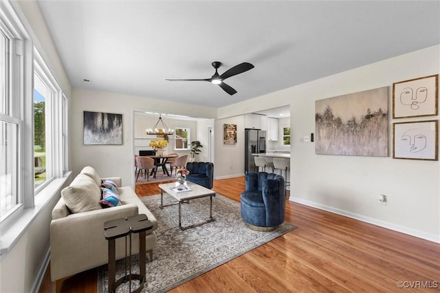2207 Craven Ln, Henrico, VA 23228 - living room featuring light wood finished floors and ceiling fan