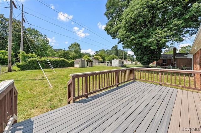 2207 Craven Ln, Henrico, VA 23228 - wooden deck featuring a storage shed and a yard
