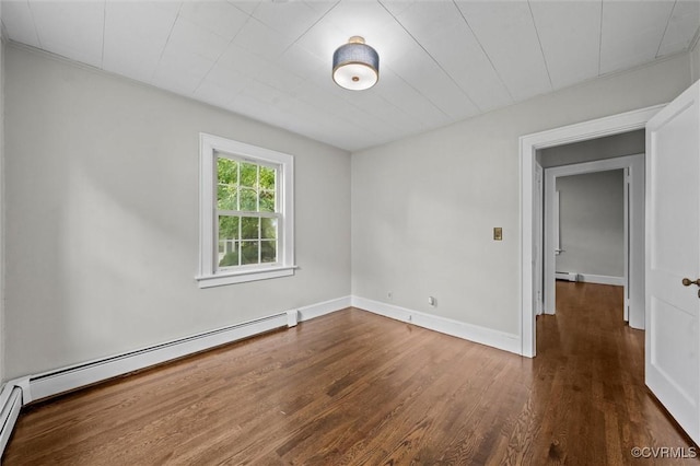 914 Kensington Ave, Colonial Heights, VA 23834 - spare room with dark wood-style flooring and a baseboard radiator